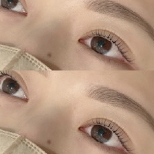 美眉+ハリウッドブロウリフト(wax.メイク込み)￥11000